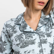 64690-0 - Pigiama invernale da donna in toile de Jouy a maniche lunghe