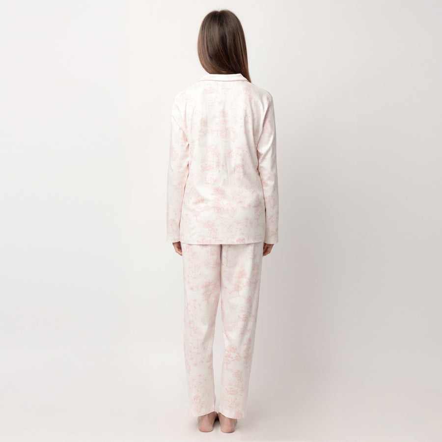 63584-0 - Pigiama in caldo cotone aperto avantitoile de jouy