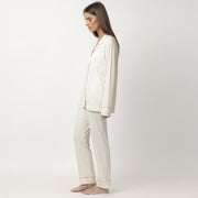 62617-0 - Pigiama in modal aperto avanti con rifiniture in raso