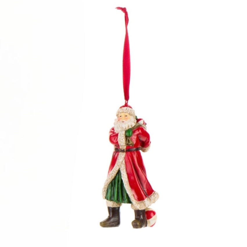 Decorazione albero Babbo Natale - Babbo natale in resina