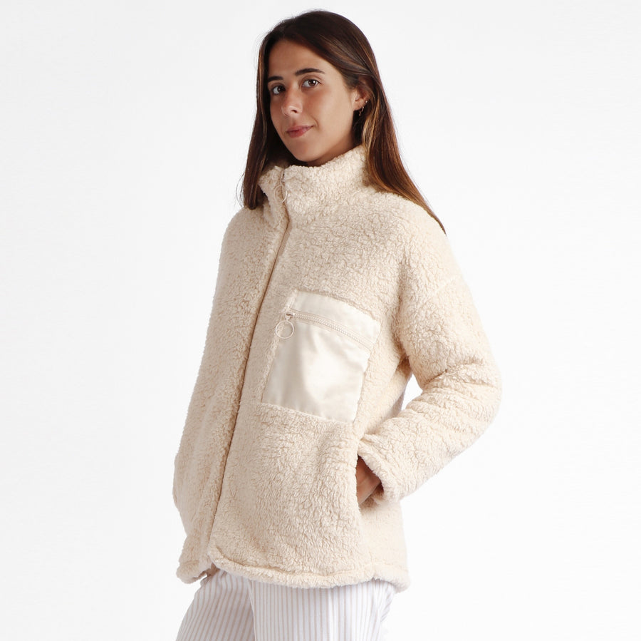 57541-0 - Giacca da donna con zip super borbida in coral