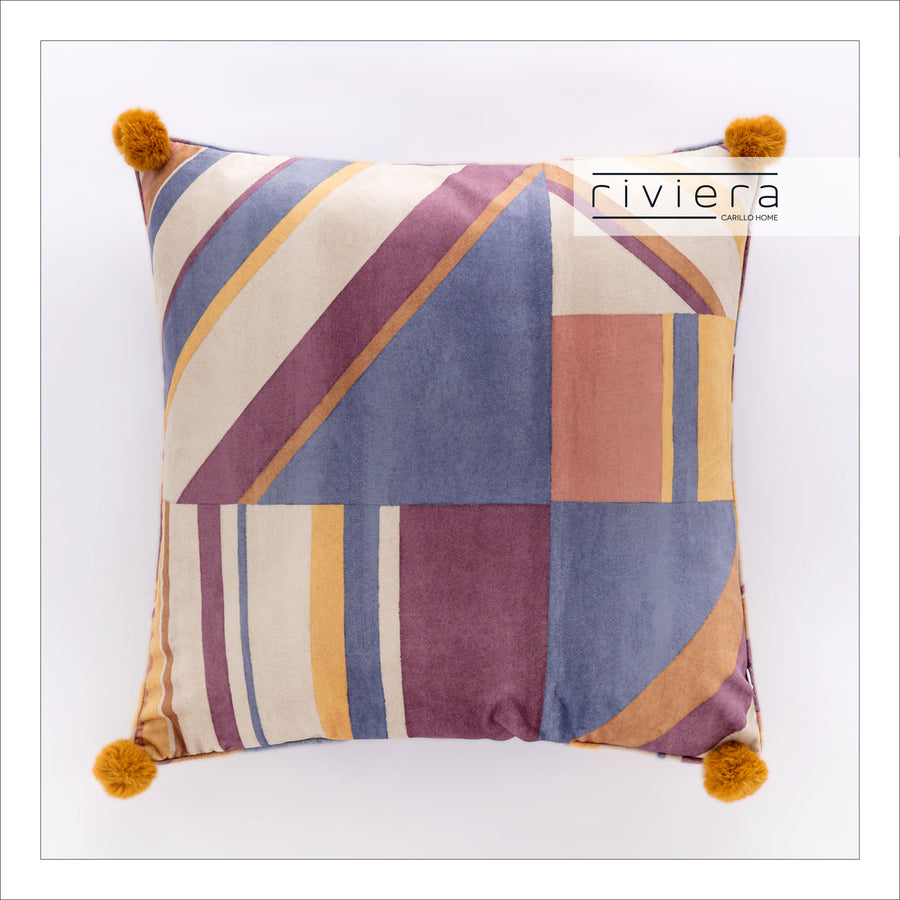 Cuscino arredo in velluto stampato con zip Riviera - Tolomeo – Profilo Home