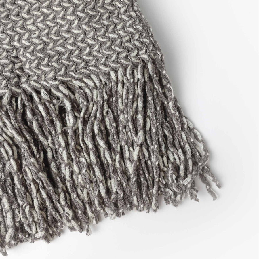 69114-0 - Plaid intrecciato con frange