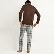 64845-0 - Pigiama da uomo a maniche lunghe ADMAS con chiusura serafino "Be Kind To Yourself"