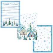 White Christmas strofinacci -  Riviera Set 3 Canovacci Natalizi In Cotone Stampato White christmas