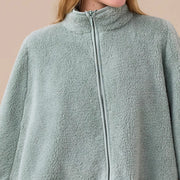 GE3044 - Poncho donna in eco pelliccia con lurex