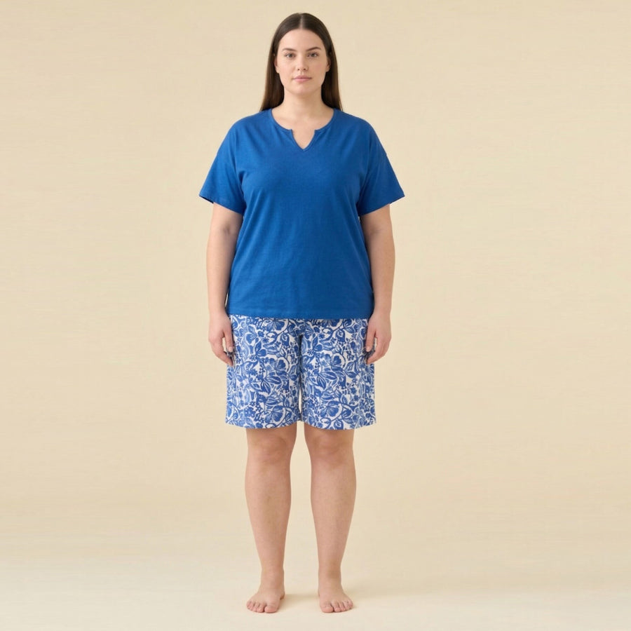 Pigiama calibrato con bermuda e maglia mezza manica - FA9584AB