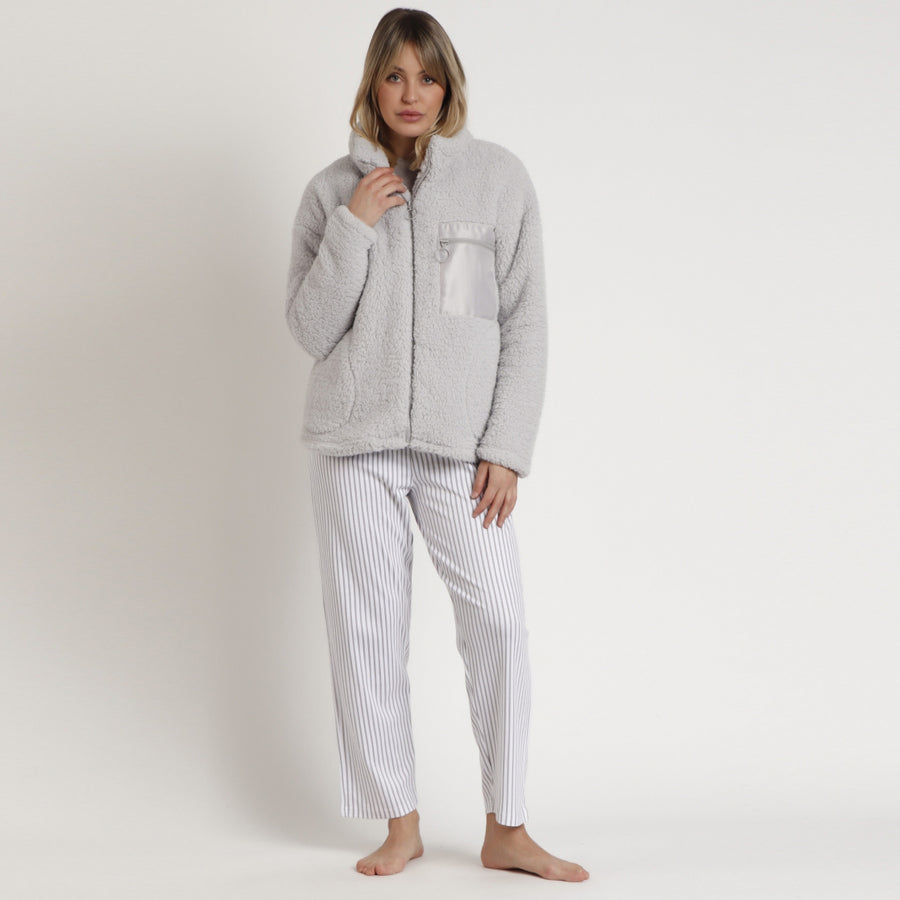 57541-0 - Giacca da donna con zip super borbida in coral