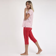 Pigiama mezza manica con pantalone pinocchietto - 63051-0