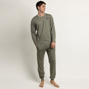 64516-0 - Pigiama caldo cotone keys con pantalone con polsini