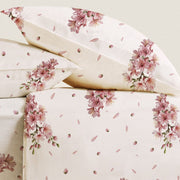 Completo letto 100% cotone stampa floreale - Silene completo letto