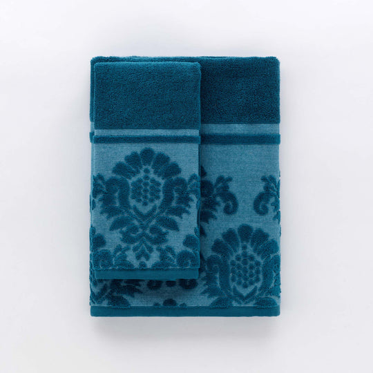 Set 1+1 in spugna jacquard con lavorazione a rilievo - Savoy Set 1+1