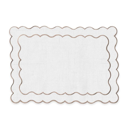 Tovaglietta queen con bordo smerlato a contrasto - Tovaglietta Natalizia