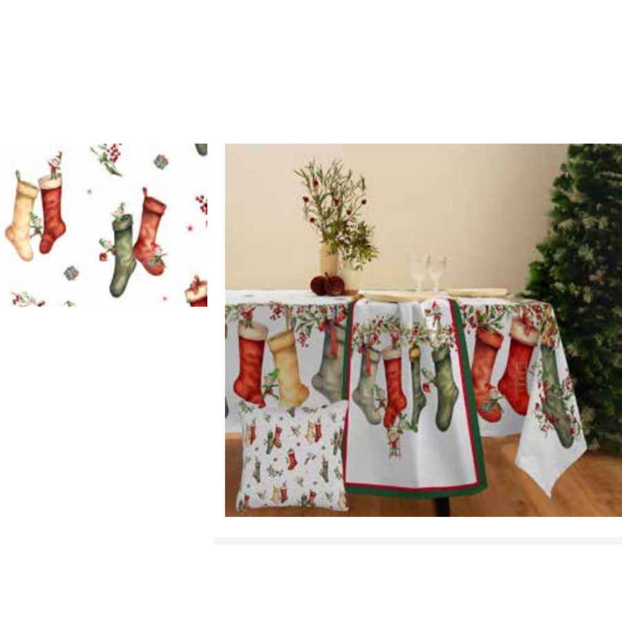 Folletti in festa - Tovaglia in stampa digitale natalizia