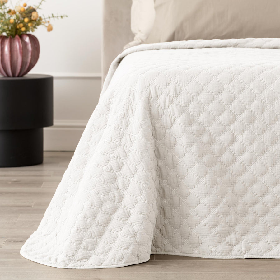 Rombus Trapuntino in mussola di cotone Matrimoniale