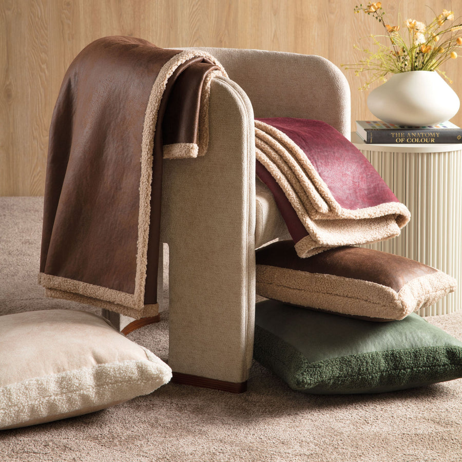 Campiglio Plaid 150x190cm in ecopelliccia effetto pelle