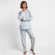 64863-0 - Pigiama classico da donna a maniche lunghe