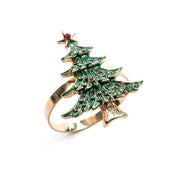 Albero luxury - Legatovagliolo in metallo finitura oro albero di natale