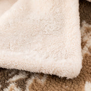 Glades Plaid - Plaid in lana cotta jacquard con applicazione Glades.