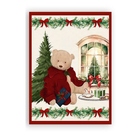 Strofinaccio Scintille - Strofinaccio in cotone con stampa digitale natalizia