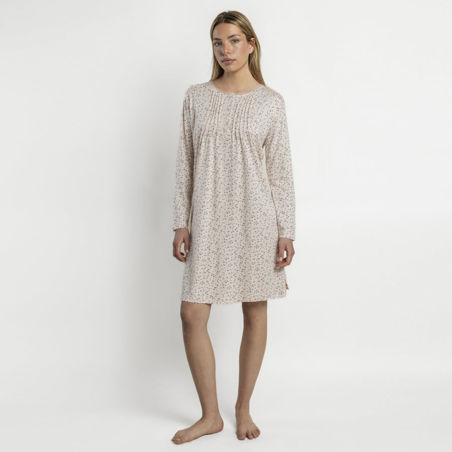 61540-0 - Camicia caldo cotone con fiorellini