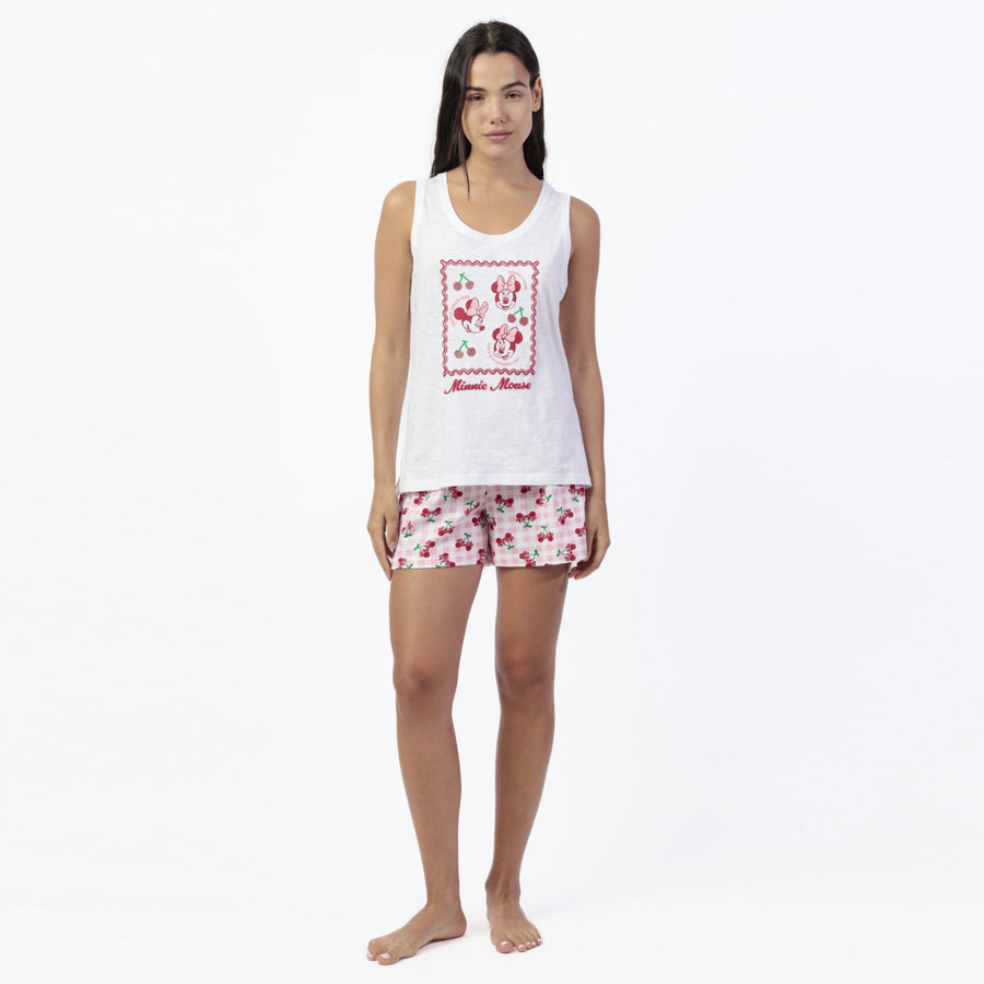 Pigiama donna Disney spalla larga pantalone corto - 64281-0