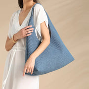 Borsa con chiusura clips in denim - TR1501