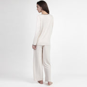 63627-0 - Pigiama elegante da donna a maniche lunghe con scollo a V