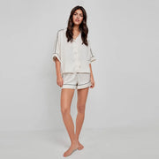 Pigiama donna stile camicia manica corta e short - 2/20253S