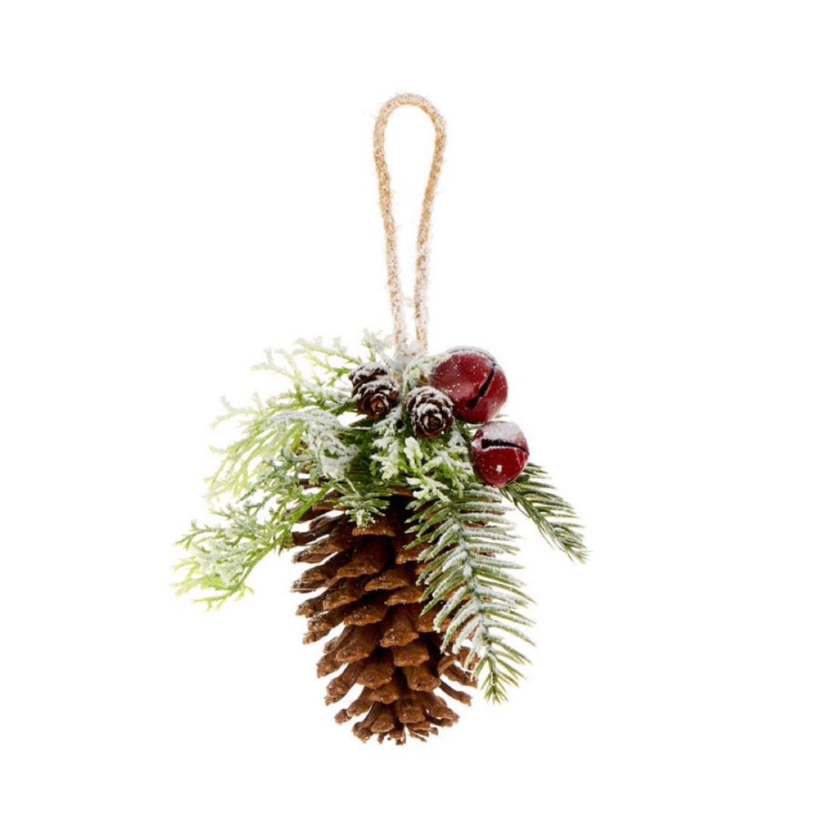 Pigna con sonagli decorazione albero Natale  - Pigna come nelle Favole