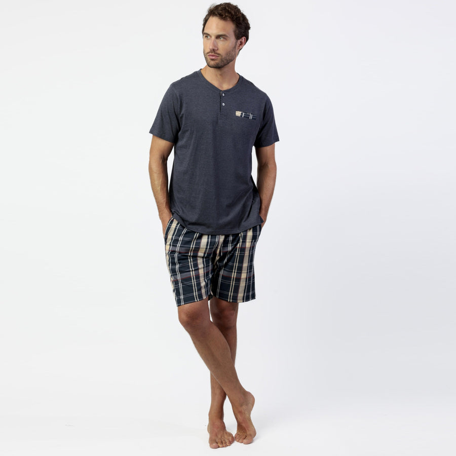 Pigiama uomo mezza manica con pantalone corto - 64784-0