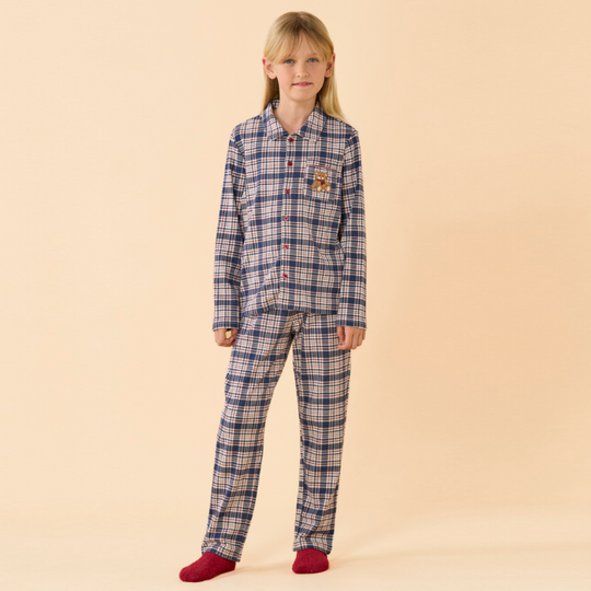 FE2657 TEDDY - Pigiama Kids Natalizio aperto avanti