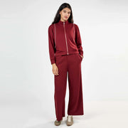 2/70030 - Coordinato donna pantaloni e giacca con zip