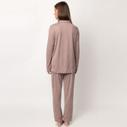 62617-0 - Pigiama in modal aperto avanti con rifiniture in raso