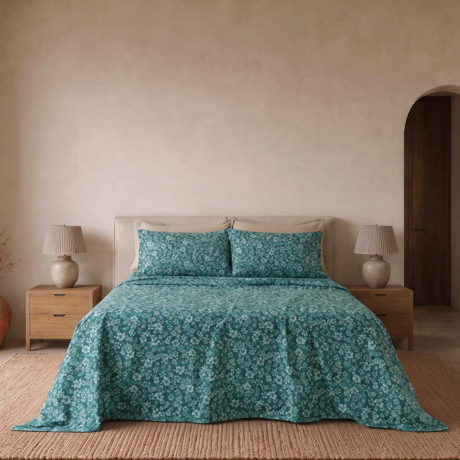Consiglia Completo letto Matrimoniale - Completo letto in cotone con stampa floreale