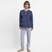 64967-0 - Pigiama in maglia interlock di cotone con maniche lunghe