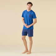 FC3262AB - Pigiama uomo manica corta pantalone corto in jersey di cotone