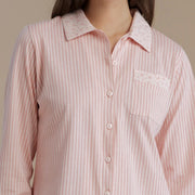 Pigiama donna aperto avanti stile camicia - FA9125AB