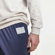 64844-0 - Pigiama caldo cotone beige a maniche lunghe