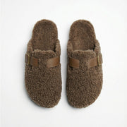 69227-0 - Pantofole da uomo ADMAS in sherpa marrone