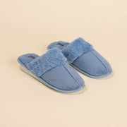 PF3117 - Pantofola invernale donna in velluto ed eco-pelliccia articolo classic