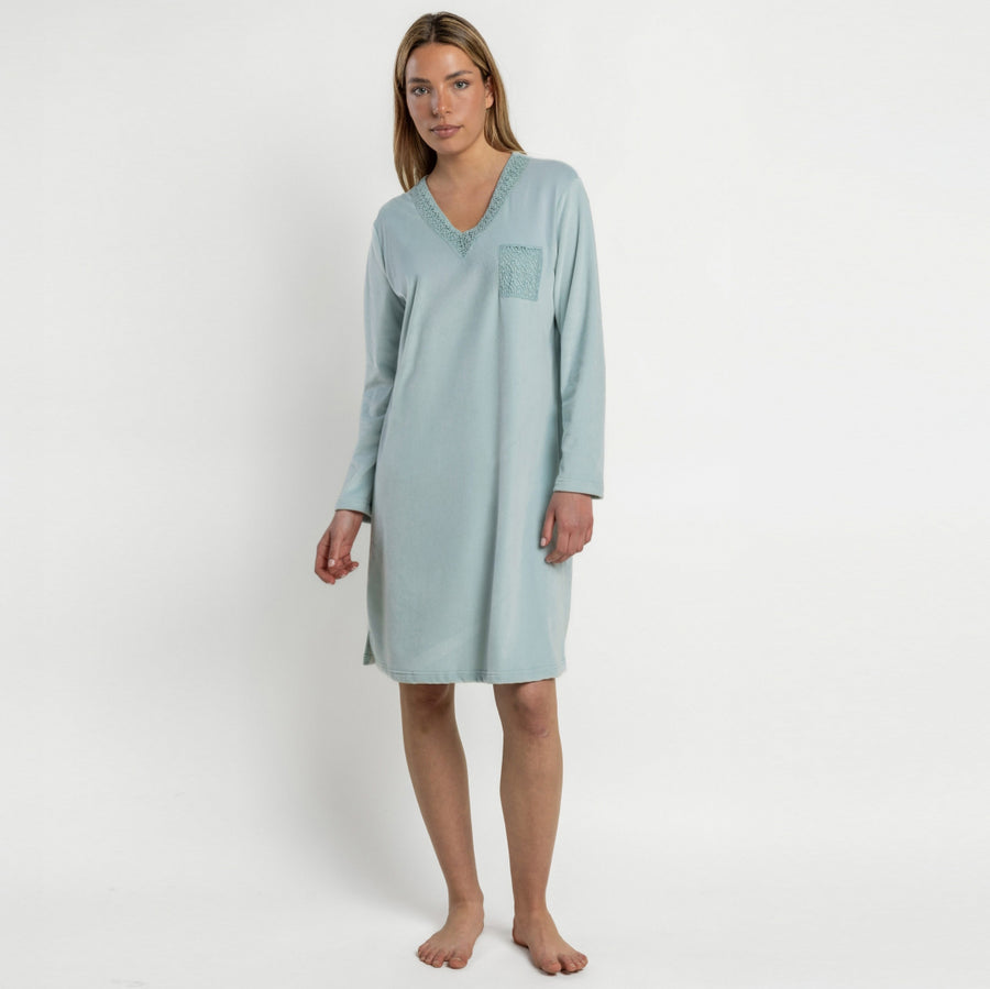 61547-0 - Camicia a maniche lunghe con pizzo