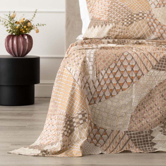 Valma Lenzuolo copriletto in percalle di cotone Matrimoniale