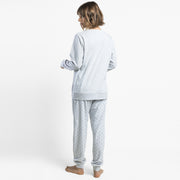 64600-0 - Pigiama caldo cotone Love yourself con polsini