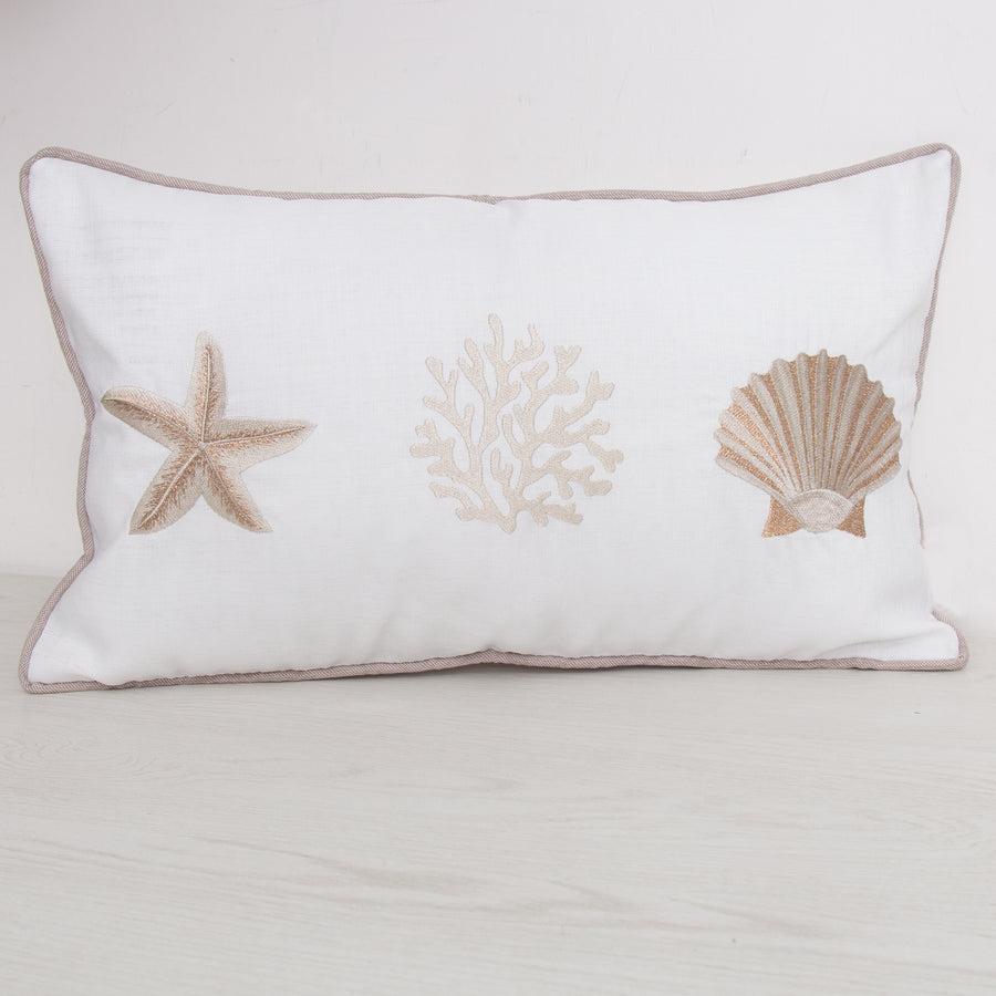 Cuscino Tragara 30x50cm - Cuscino arredo 30x50cm ricamato sfoderabile