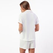 Pigiama donna mezza manica pantaloncino corto modello camicia - 64135-0