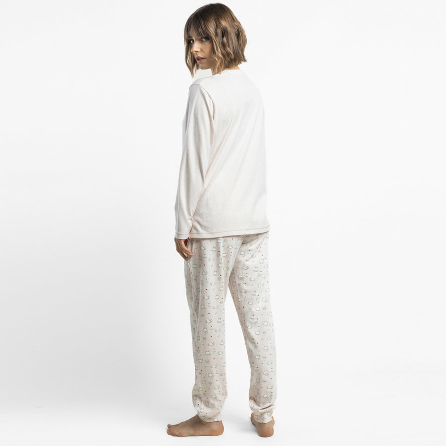 64613-0 -Pigiama a maniche lunghe da donna