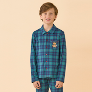 FC2657 TARTAN TEDDY - Pigiama Kids Natalizio aperto avanti