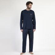 63188-0 - Pigiama da uomo a maniche lunghe con colletto button-down e pantaloni lungo