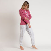 Pigiama donna girocollo con pantaloni lunghi - 62599